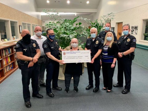 BPOA & Burbank Police Department donate to the Burbank Temporary Aid Center